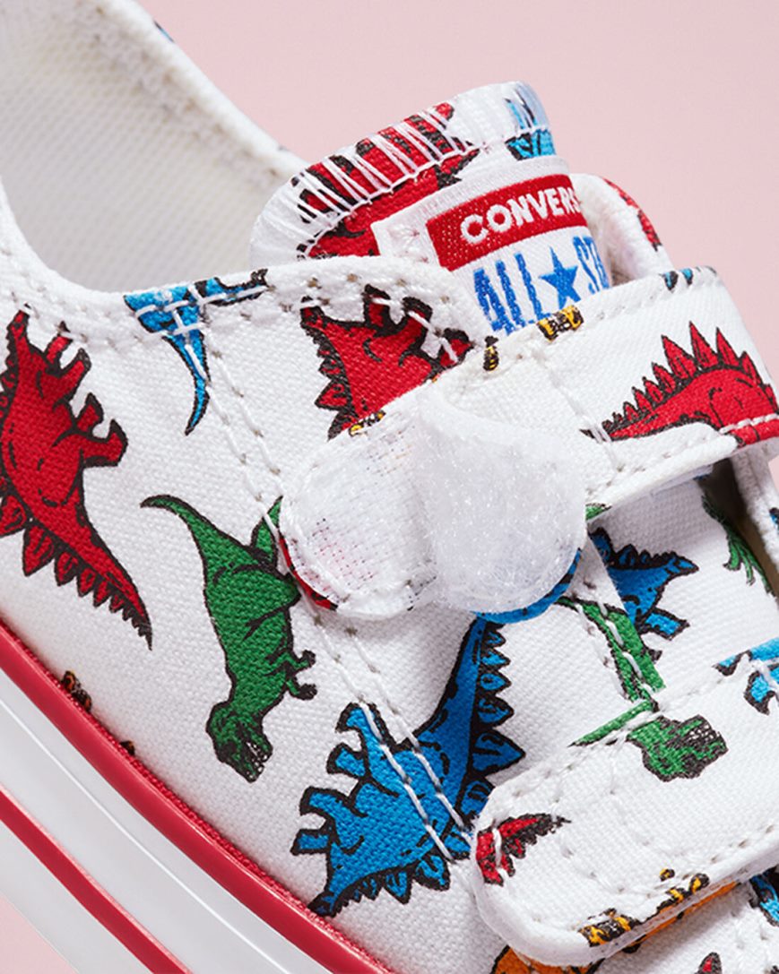 Zapatillas Bajas Converse Chuck Taylor All Star Easy-On Dinosaurs Niño Blancas Rojas Azules | PE LP750E